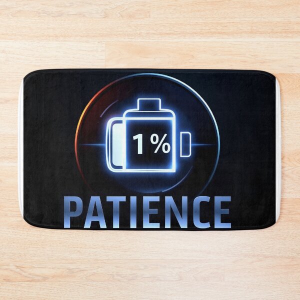 Item preview, Low Battery Patience – 1% Patience Funny Mood Design designed and sold by gtrock.