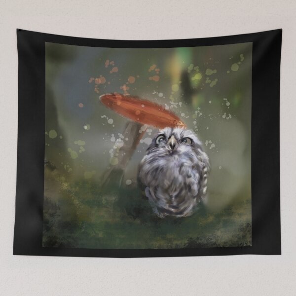 Item preview, Whimsical owl in the forest designed and sold by jassoart.