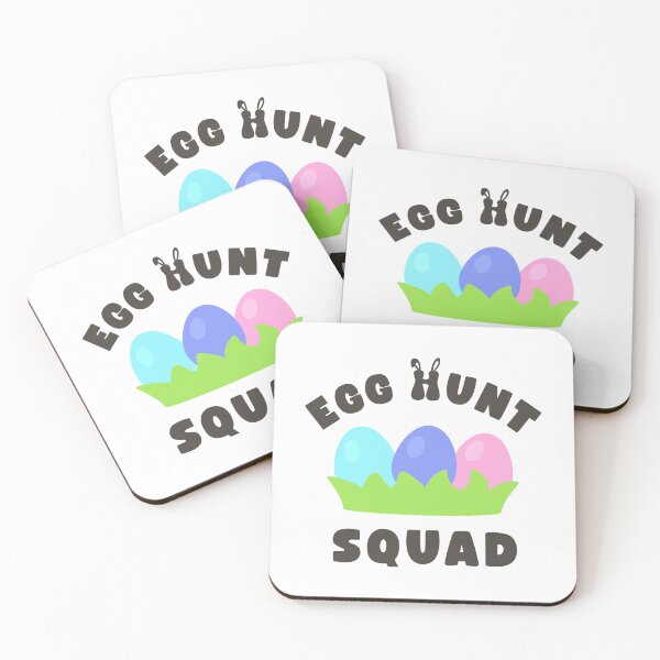 Item preview, Easter Egg Hunt Squad Sticker with Grass, Colorful Eggs, and Bunny Icon designed and sold by BubiStudio.