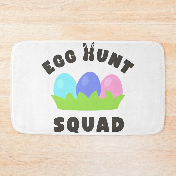 Item preview, Easter Egg Hunt Squad Sticker with Grass, Colorful Eggs, and Bunny Icon designed and sold by BubiStudio.