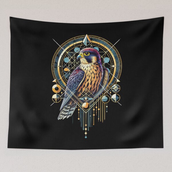 Item preview, Spirit Peregrine Falcon Bird Raptor Birding Watcher Mystical designed and sold by Kimberley King Art  King Art.