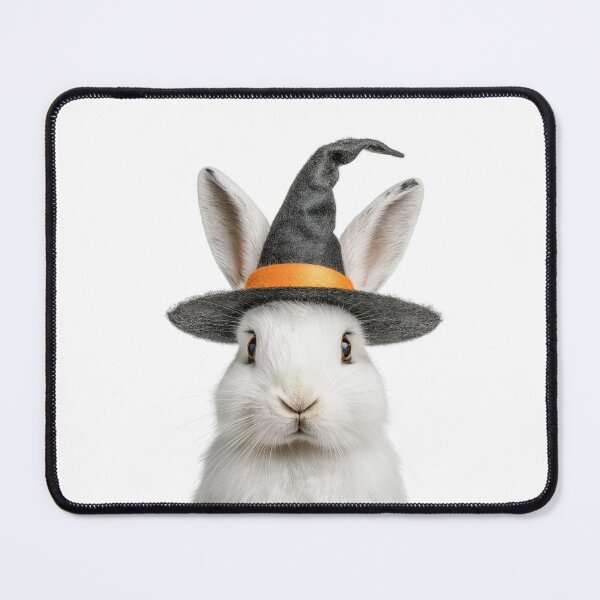 Item preview, Snowshoe Hare Wearing Halloween Witch Hat designed and sold by LazyOwlStore.