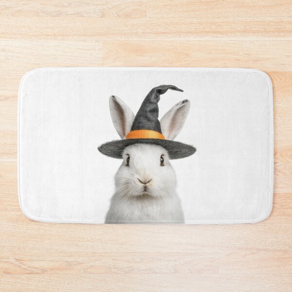 Item preview, Snowshoe Hare Wearing Halloween Witch Hat designed and sold by LazyOwlStore.