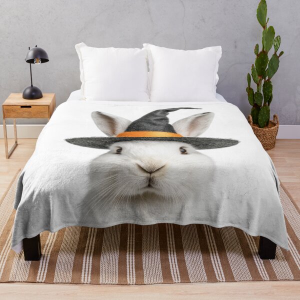 Item preview, Snowshoe Hare Wearing Halloween Witch Hat designed and sold by LazyOwlStore.