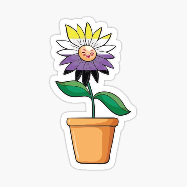Item preview, LGBTQIA+ - Non Binary Pride Flower designed and sold by CC-ArtOnline.