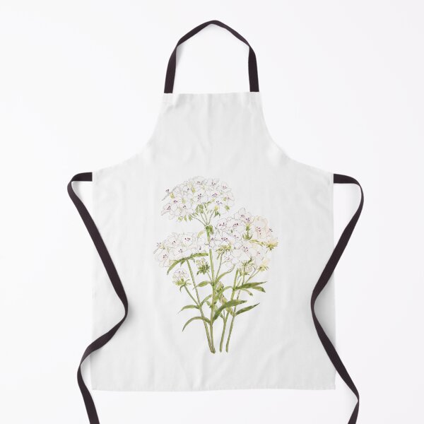 Item preview, hand painted hand painted white sweet William ink and watercolor painting designed and sold by ColorandColor.