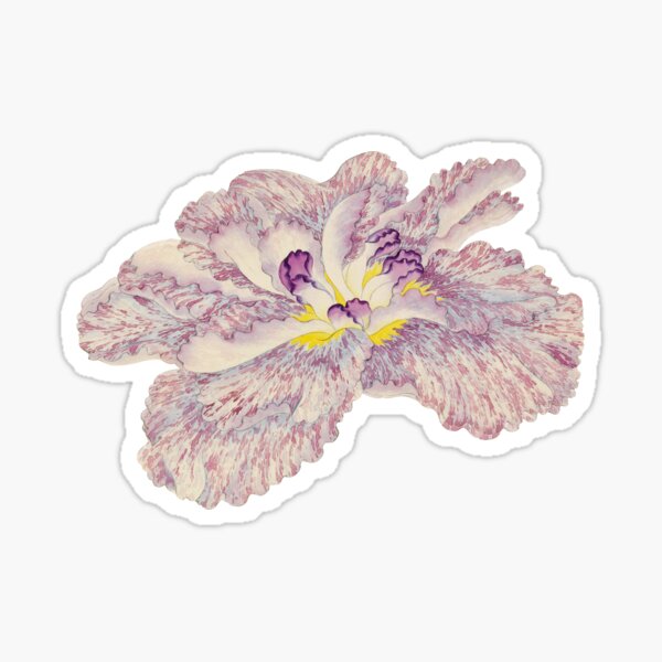 Item preview, Exquisite Japanese Floral Art Print. Whimsical Vintage Iris: Elegance & Fantasy designed and sold by Starpuffdesign.