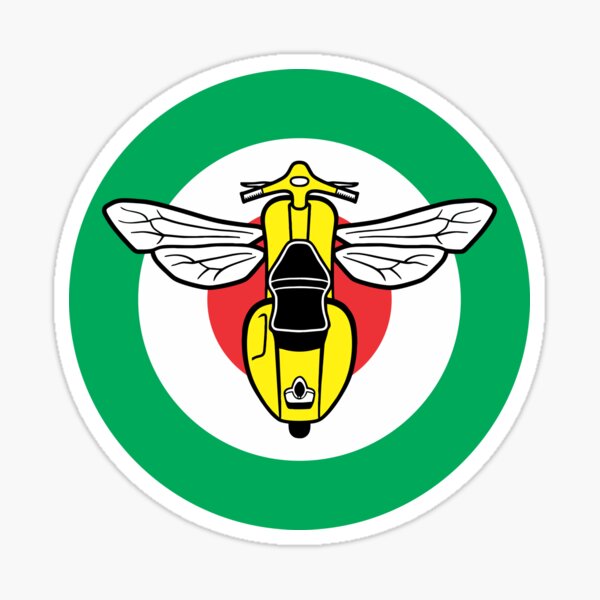 Item preview, scooter flying oer italian flag designed and sold by Luwa Apparel.