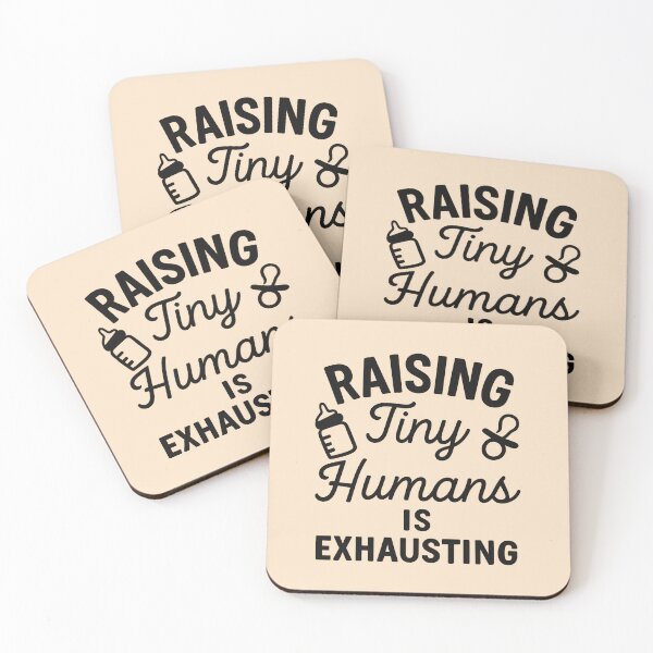 Item preview, Raising Tiny Humans Is Exhausting – Funny Parenting Quote with Baby Icons designed and sold by Bratak.