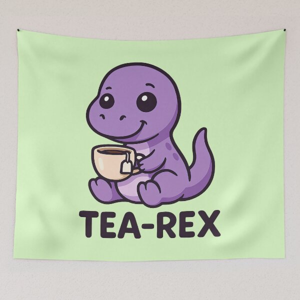 Item preview, 'Tea-Rex' Illustration designed and sold by TSQ.