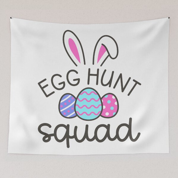 Item preview, Stylish Egg Hunt Squad Sticker with Bunny Ears and Decorative Eggs designed and sold by BubiStudio.