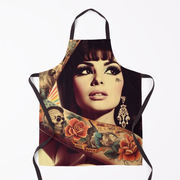 Item preview, Retro Inked Woman designed and sold by PulpVintage.