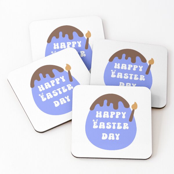 Item preview, Happy Easter Day Sticker with Painted Egg and Chocolate Drip Design designed and sold by BubiStudio.