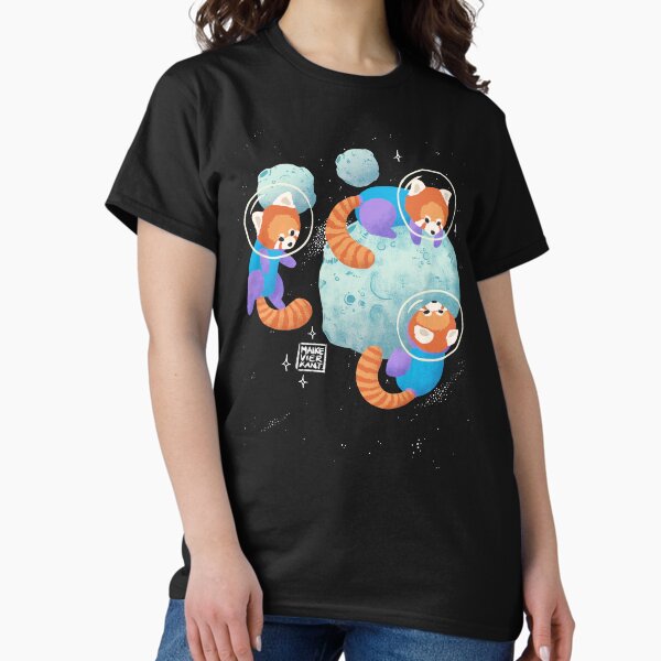 Red Space Pandas Classic T-Shirt