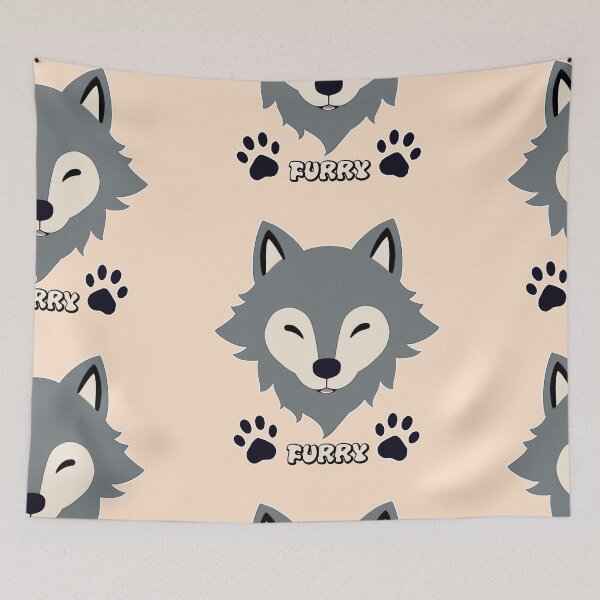 Item preview, Furry Wolf - Cute Illustration  designed and sold by FarieArt.