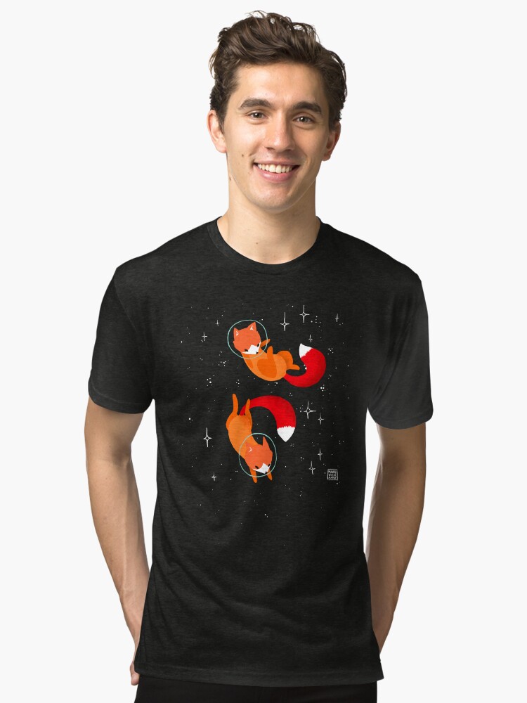 Thumbnail 1 of 7, Tri-blend T-Shirt, Space Foxes designed and sold by Vierkant.