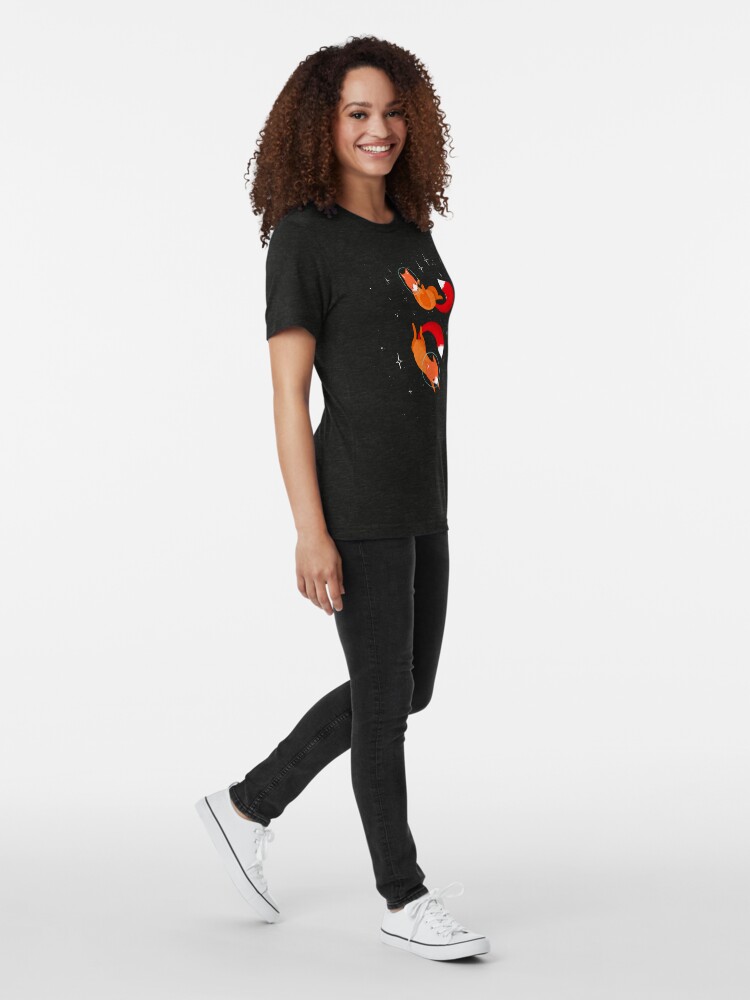 Thumbnail 4 of 7, Tri-blend T-Shirt, Space Foxes designed and sold by Vierkant.
