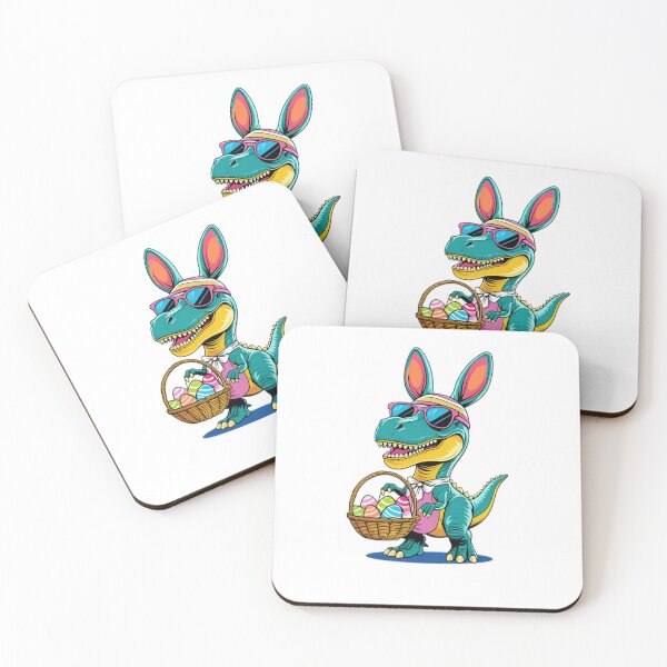Item preview, funny easter dinosaur bunny with colorful eggs ,Happy Easter,Easter Humor,Easter Day,funny easter design designed and sold by Expressions-Sel.