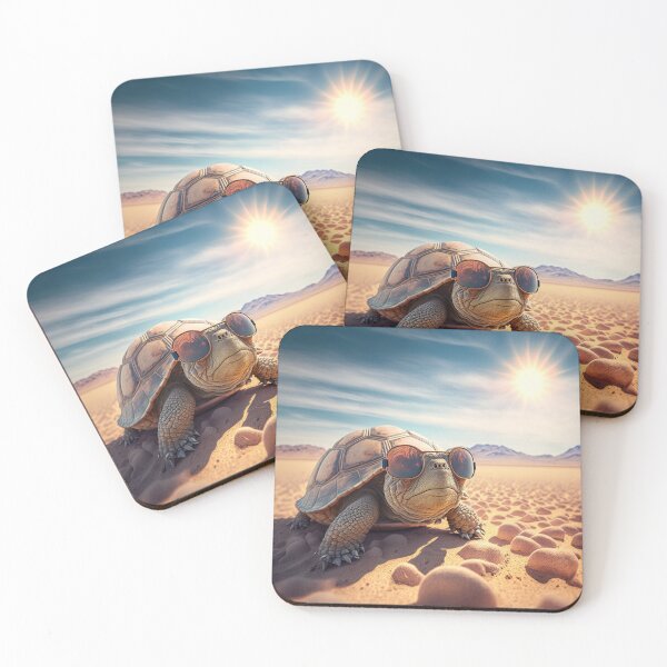 Item preview, Sad turtle with sunglasses – Colorful pop art desert motif, animal motif designed and sold by Alegria Azul .