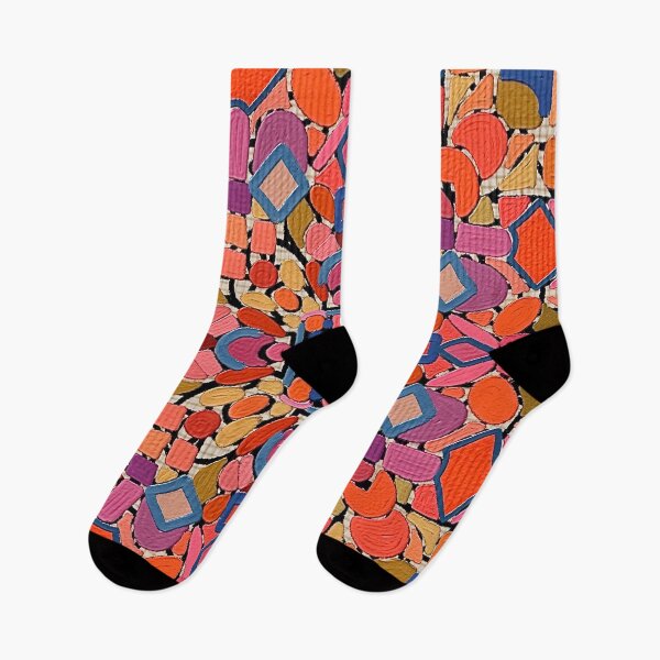 Item preview, Grid splat warm brights designed and sold by bekki smith.