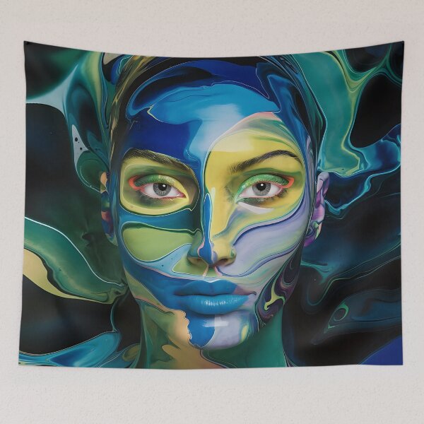 Item preview, Fluid Acrylic With face Pouring Paint Art 3D designed and sold by Charlygood.