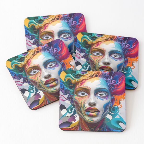 Item preview, Fluid Acrylic With face Pouring Paint Art 3D designed and sold by Charlygood.