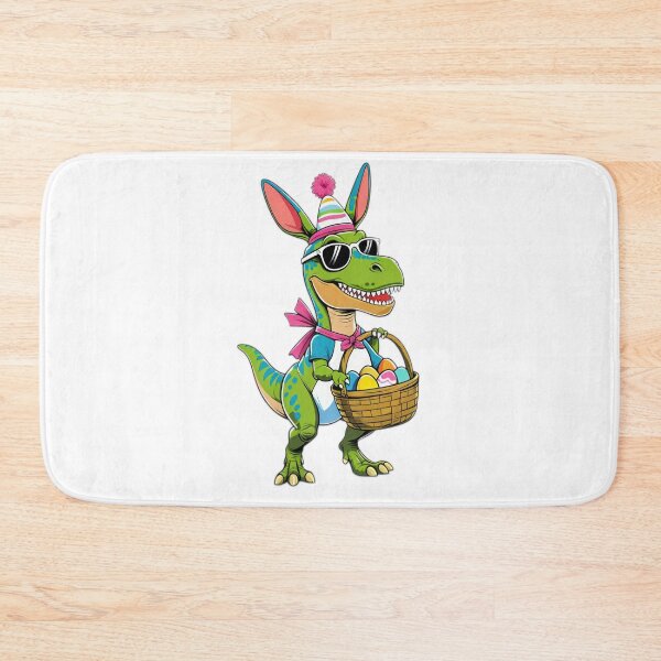 Item preview, funny easter dinosaur with sunglasses and a basket of colored eggs ,Happy Easter,Easter Humor,Easter Day,funny easter design designed and sold by Expressions-Sel.