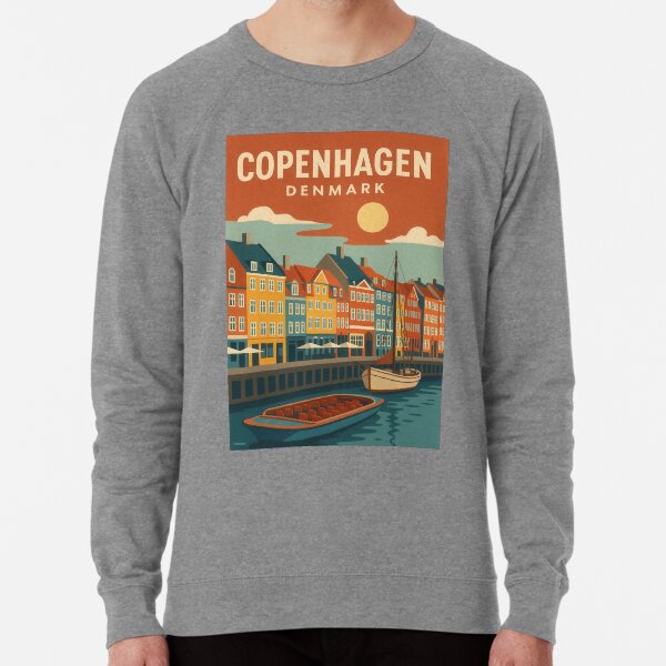 Item preview, Traveling COPENHAGEN Denmark Vintage Poster designed and sold by Polygonist.