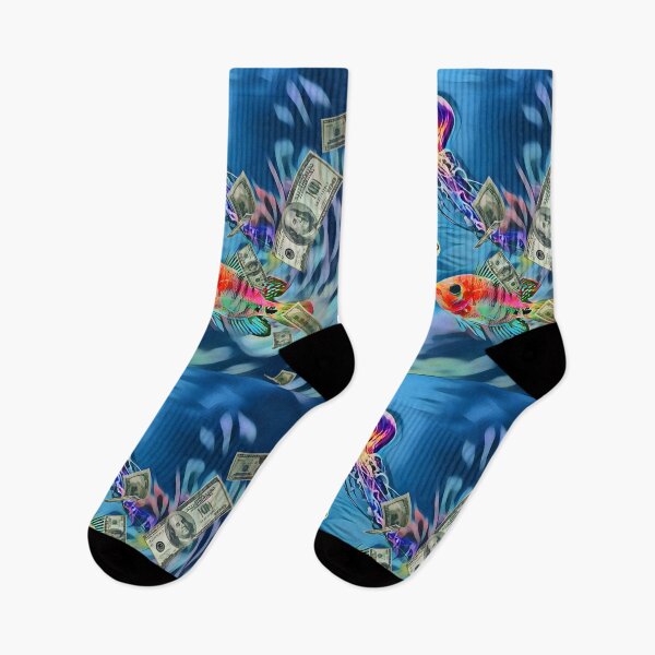 Item preview, Colorful life and money rain in the aquarium designed and sold by Vision Illustrated.