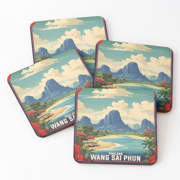 Aperçu de l'œuvre Wang Sai Phun Thaïlande Vintage Rétro Voyage Tourisme créée et vendue par TravelersGems.