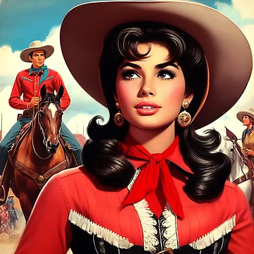 Artwork thumbnail, Retro Rodeo Pinup by PulpVintage