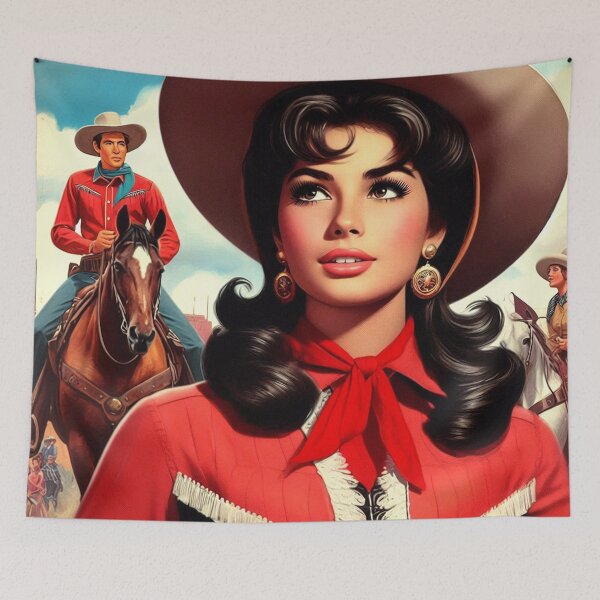Item preview, Retro Rodeo Pinup designed and sold by PulpVintage.