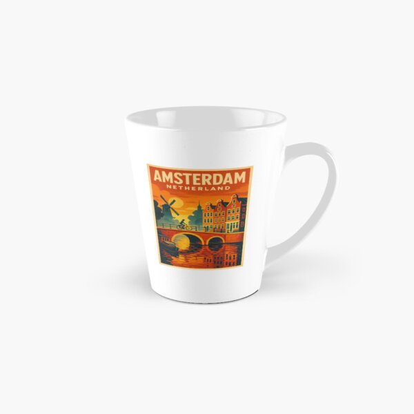 Item preview, Traveling AMSTERDAM Netherland Vintage Poster designed and sold by Kingdom of the Fly Design.