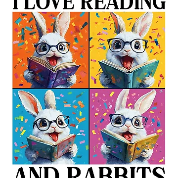 Artwork thumbnail, Bunny Rabbit Reading Book by RockFireMerch