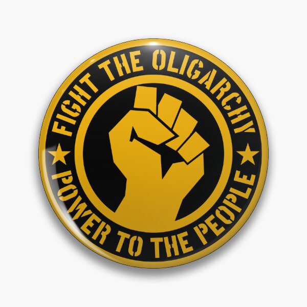 Artikelvorschau, Fight the Oligarchy - Power to the People (gold yellow) entworfen und verkauft von Thelittlelord.