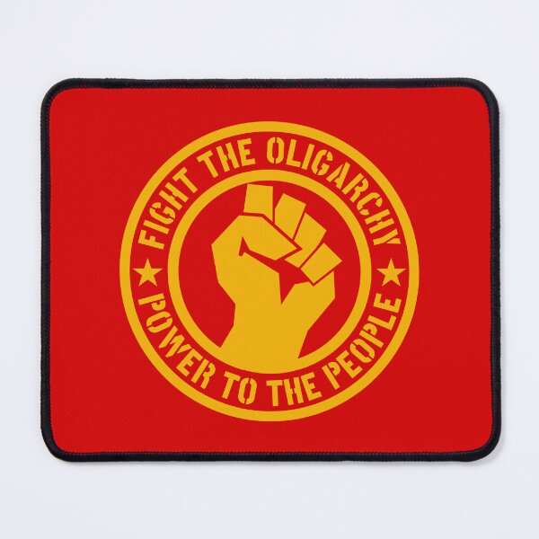 Item preview, Fight the Oligarchy - Power to the People (gold yellow) designed and sold by Thelittlelord.