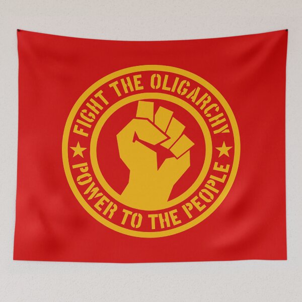 Item preview, Fight the Oligarchy - Power to the People (gold yellow) designed and sold by Thelittlelord.