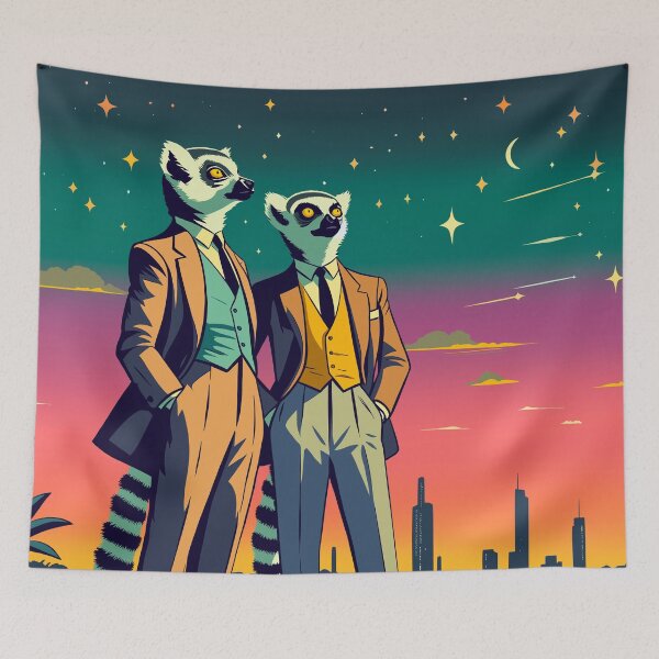 Item preview, Gay Lemurs Stargazing designed and sold by Ghost on Toast.