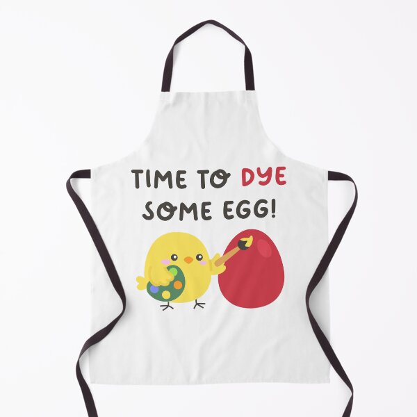Item preview, Funny Easter Sticker with Chick Dyeing Egg and Whimsical Quote designed and sold by BubiStudio.