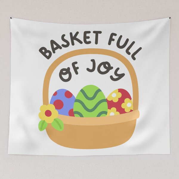 Item preview, Basket Full of Joy Easter Sticker with Decorated Eggs and Flowers designed and sold by BubiStudio.