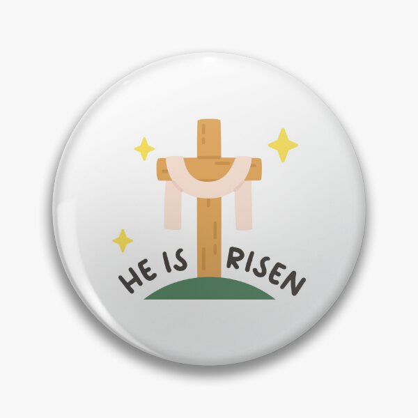 Item preview, He Is Risen Easter Sticker with Cross and Sparkling Accents designed and sold by BubiStudio.