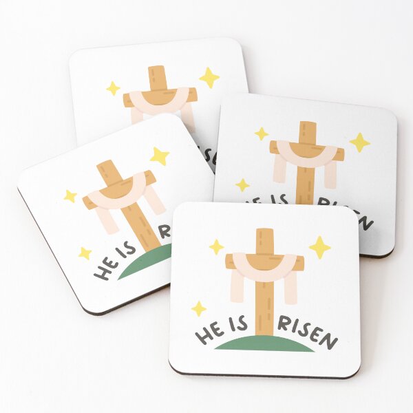 Item preview, He Is Risen Easter Sticker with Cross and Sparkling Accents designed and sold by BubiStudio.