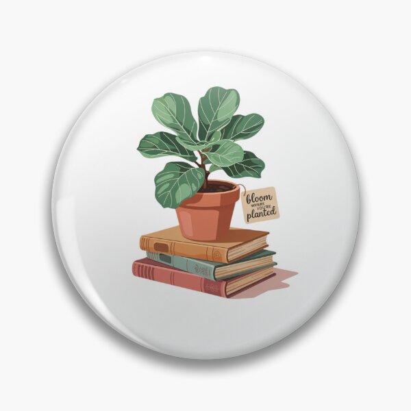 Item preview, houseplant on stacked books designed and sold by Mateusz Majcherek.