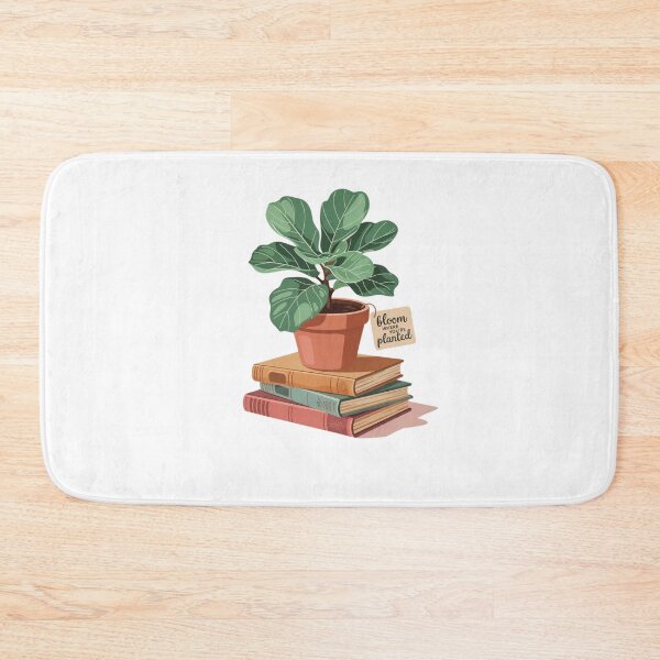 Item preview, houseplant on stacked books designed and sold by Mateusz Majcherek.