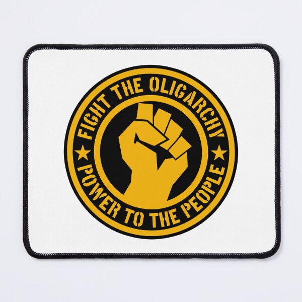 Item preview, Fight the Oligarchy - Power to the People (gold yellow) designed and sold by Thelittlelord.