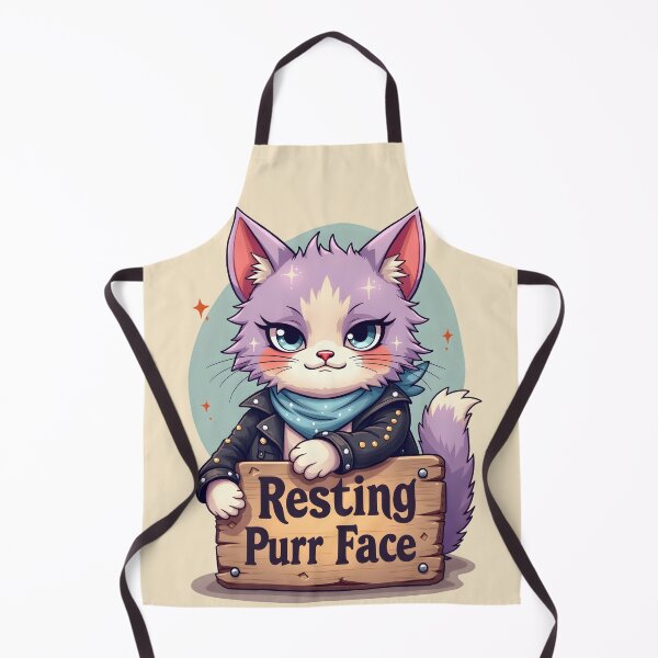 Item preview, Resting Purr Face – Kawaii Punk Cat Illustration by LaLi Designs designed and sold by LaLi-Designs.