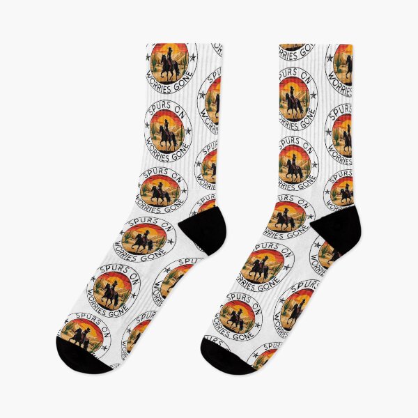 Item preview, Spurs On, Worries Gone - Cowgirl Desert Sunset designed and sold by Stolor.