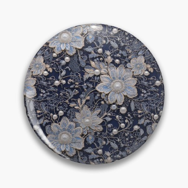 Item preview, Victorian lace floral pattern with pearls designed and sold by Designbes.