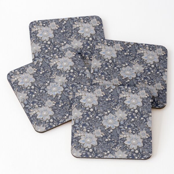 Item preview, Victorian lace floral pattern with pearls designed and sold by Designbes.