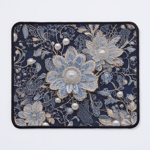 Item preview, Victorian lace floral pattern with pearls designed and sold by Designbes.